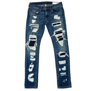 31. Rag & Bone Dre Shredded Patched Seamed Patchwork Distressed Jeans Size 27